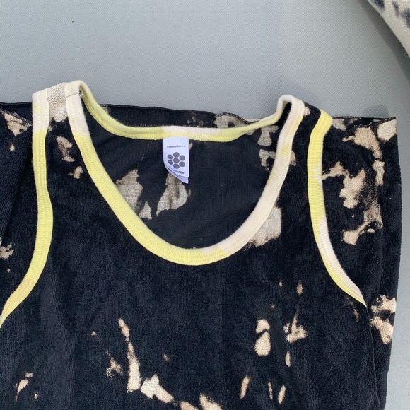NWT black terry reverse tie dye racerback tank - Picture 12 of 16